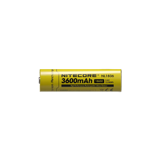 Nitecore NL1836 18650 3600mAh Protected Li-ion Rechargeable Battery ‚ 3.6V 12.96Wh