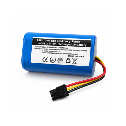 14.4V 3500mAh Li-ion Replacement Battery for Qihoo 360 Robot Vacuum (Black Connector)