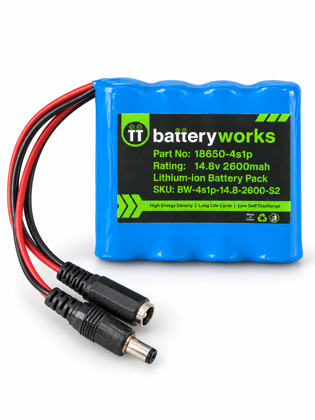 14.8V 2600mAh 4S1P - Lithium-Ion Battery Pack with BMS Protection