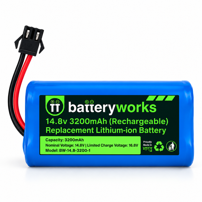 14.8V 3200mAh Li-ion Replacement Battery for Eufy RoboVac, Ecovacs Deebot, Coredy, Goovi & Amarey Robot Vacuum Cleaners