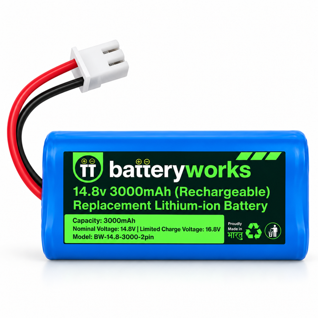 BatteryWorks 14.8V 3000mAh Rechargeable Li-ion Replacement Battery for Shark Ion Robot