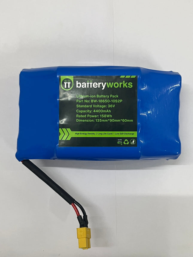 Batteryworks 36V 4.4Ah (4400 mAh) - Hoverboard Replacement Lithium ion Battery With BMS Protection