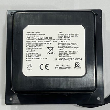 JBL PartyBox 100 Speaker Replacement Battery 14.4V 3400mAh SUN-INTE-260