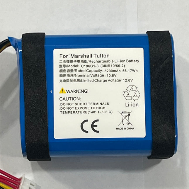 Replacement Battery for Marshall Tufton Speaker C196G1