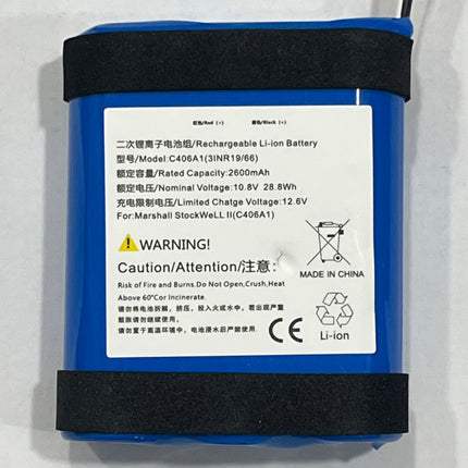 Marshall Stockwell 1 Replacement Speaker Battery 2600mAh 11.1V TF18650-2200-1S3PA