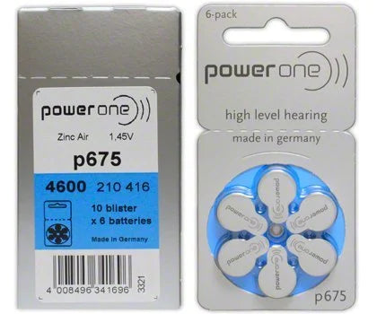 Powerone P675 hearing aid Battery (5 Cards)