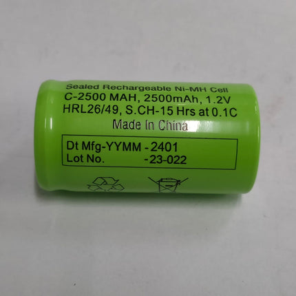 Surepower brand NIMH Button top C size 1.2v 2500mah cell (2 pc)