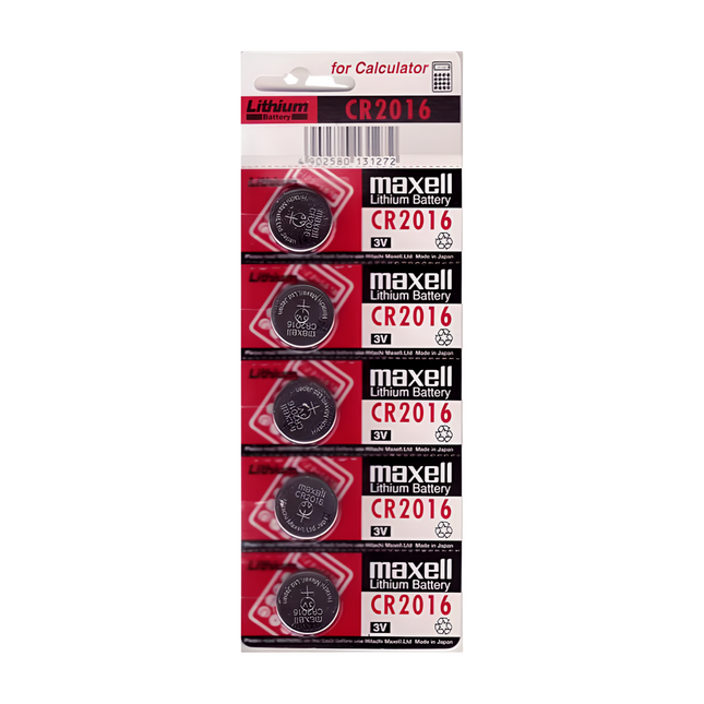 Maxell cr2016 3v lithium button cell (5 pc)
