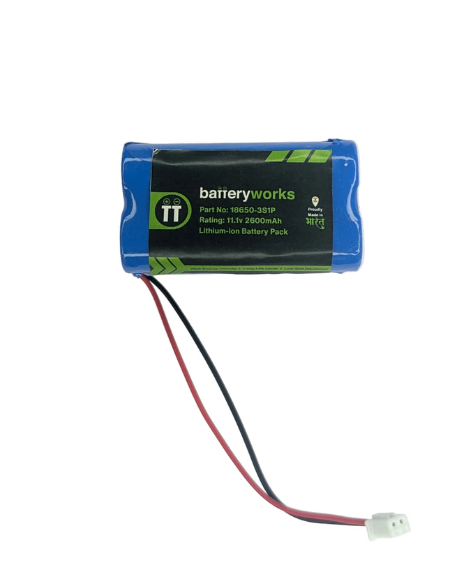 Battery with 'batteryworks' branding on a white background