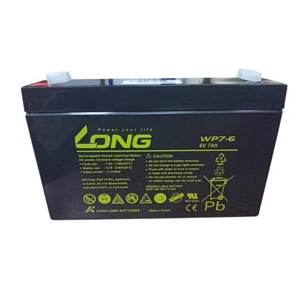 LONG WP7-6 6V 7Ah Valve Regulated Lead Acid Battery