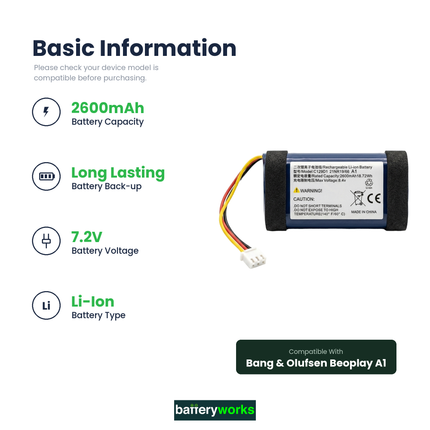 Bang & Olufsen Beosound A1 Battery | BatteryWorks