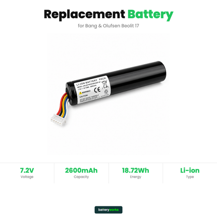 Bang & Olufsen Beolit 17 Replacement Battery | BatteryWorks