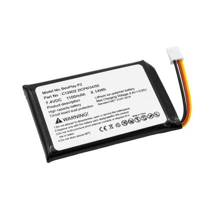 Bang & Olufsen Beoplay P2 Speaker - Replacement Battery (Lithium Polymer Battery, 7.4V, 1100mAh)