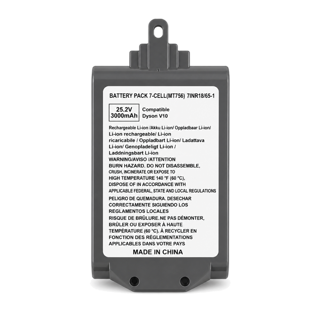 Dyson V10 Replacement Battery 3000mAh 25.2V Click-In | BatteryWorks
