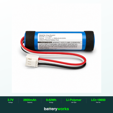 Harman Kardon Onyx Studio 3 Speaker - Replacement Battery (Lithium Polymer Battery, 3.7V, 2600mAh)