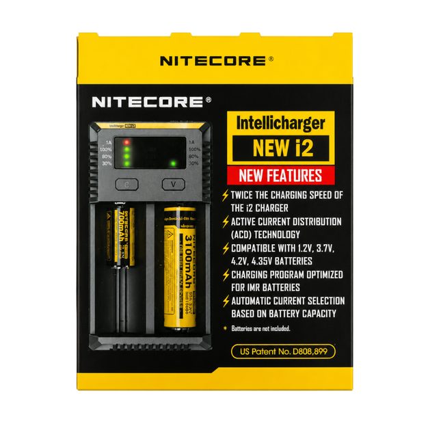 Nitecore Intellicharger NEW i2 2-Bay Smart Battery Charger | BatteryWorks
