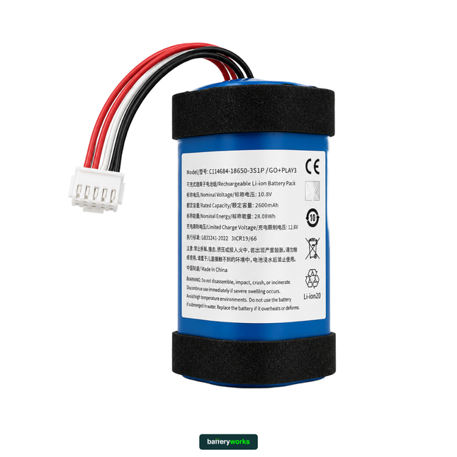 Harman Kardon Go+Play 3 Speaker - Replacement Battery (Lithium-ion Battery, 10.8V, 2600mAh)