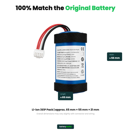 Harman Kardon Go+Play 3 Speaker - Replacement Battery (Lithium-ion Battery, 10.8V, 2600mAh)