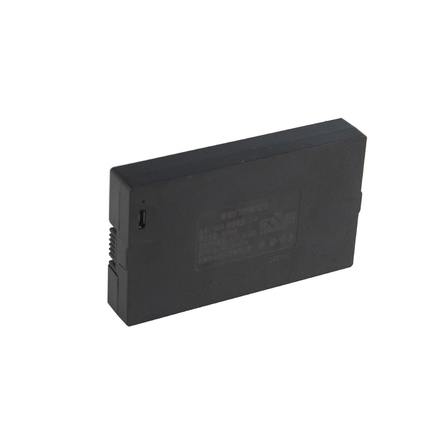 Black rechargeable smart door lock battery pack with side charging port
