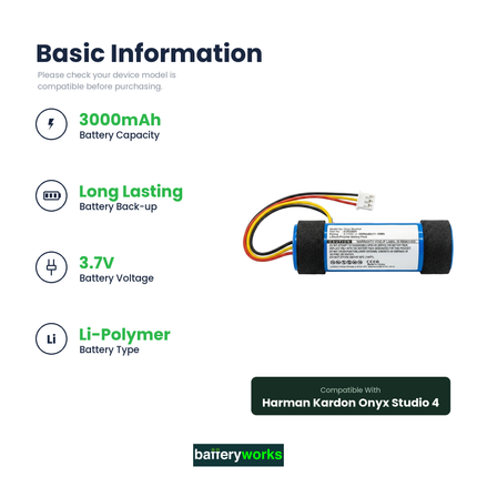 Harman Kardon Onyx Studio 4 Battery | BatteryWorks