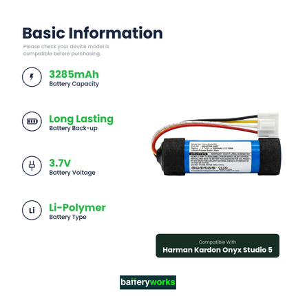 Harman Kardon Onyx Studio 5 Battery | BatteryWorks