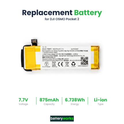 OSMO Pocket 2 Replacement Battery | BatteryWorks
