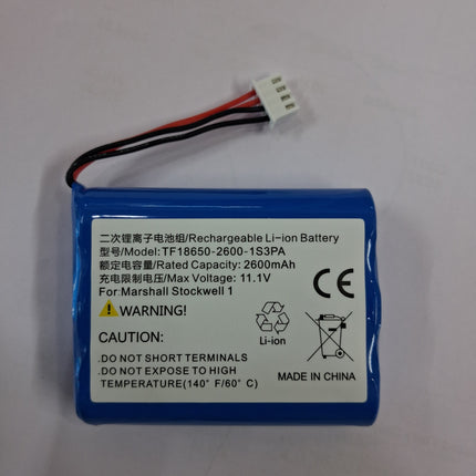 Marshall Stockwell 1 Replacement Speaker Battery 2600mAh 11.1V TF18650-2200-1S3PA